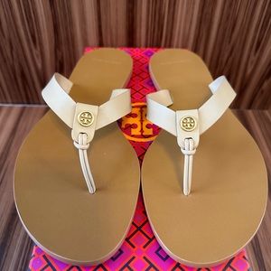 Tory Burch Manon Thong Sandal Calf Leather Size 9.5
